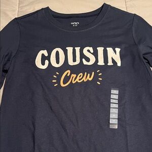Carter's Navy 'Cousin Crew' Long Sleeve Tee